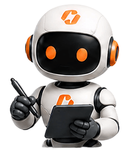 Robot pointing at a document